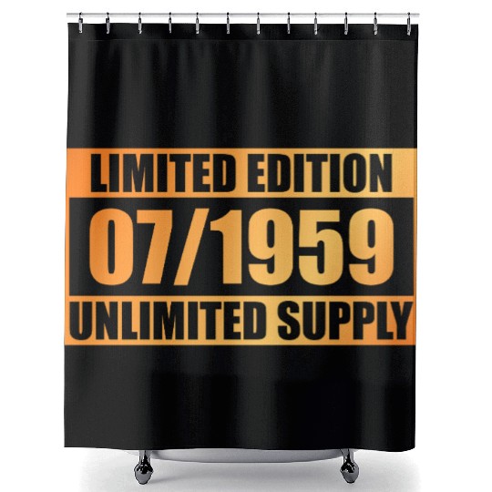 66th birthday Limited Edition - ꝏ Supply 07/1959 Shower Curtains