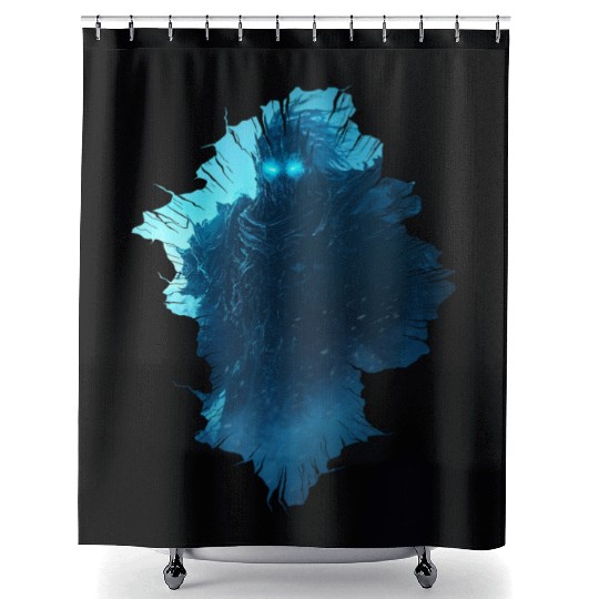 Mystical Warrior Made Of Ice With Dark Aura Shower Curtains
