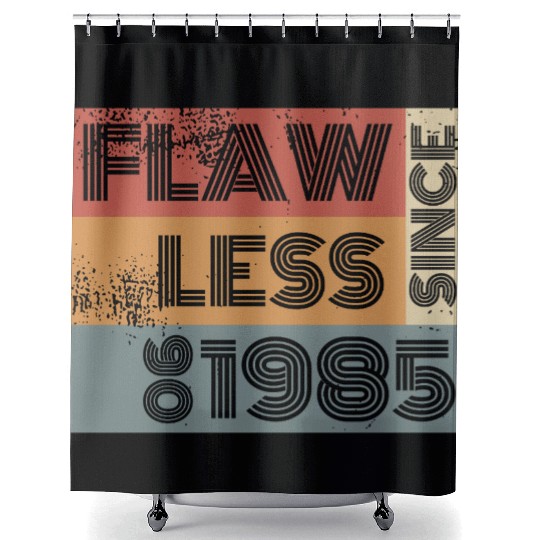 40th birthday Flawless since 06/1985 Shower Curtains