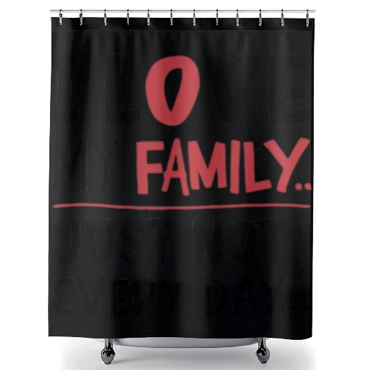 Love Family Handwritten Quote Design Shower Curtains