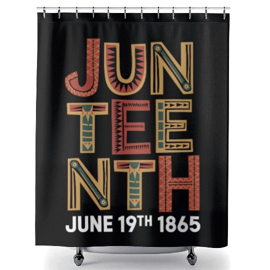 Pride Black History June 1865 Juneteenth Shower Curtains