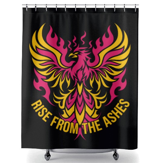 Rise From The Ashes Phoenix Bird T Tattoo Shower Curtains