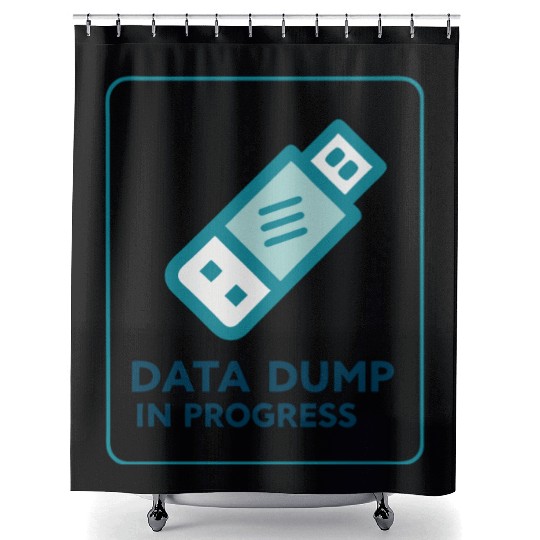 Data Dump In Progress USB Drive 2000s Shower Curtains