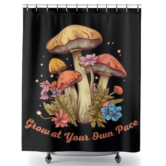 Cottagecore Champignon – Vintage Mushroom Nature Shower Curtains