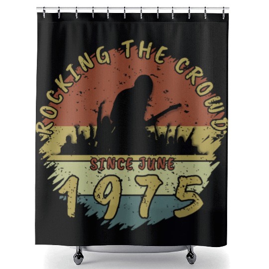 50th Birthday Rocking the crowd GIT 06/1975 Shower Curtains