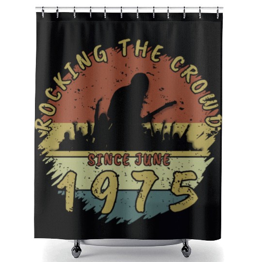50th Birthday Rocking the crowd GIT 06/1975 Shower Curtains
