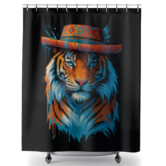 Tiger of Elegance Shower Curtains