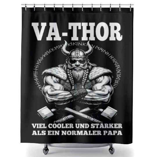 Viking Warrior Man Odin Thor Norman Walhalla Shower Curtains