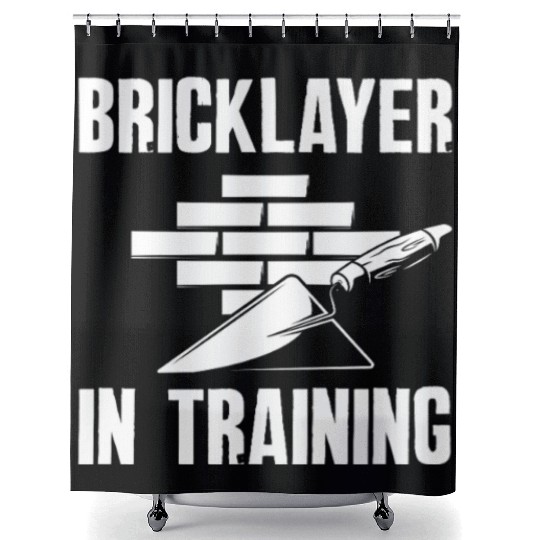 Bricklayer In Training Future Craftsmanship Shower Curtains