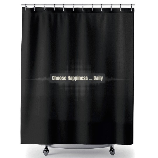 Choose Happiness Soundwave - Music Therapy Gift Shower Curtains
