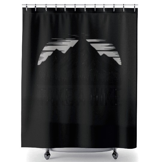 Vintage Take A Hike Nature Is Hiking Mountain Shower Curtains