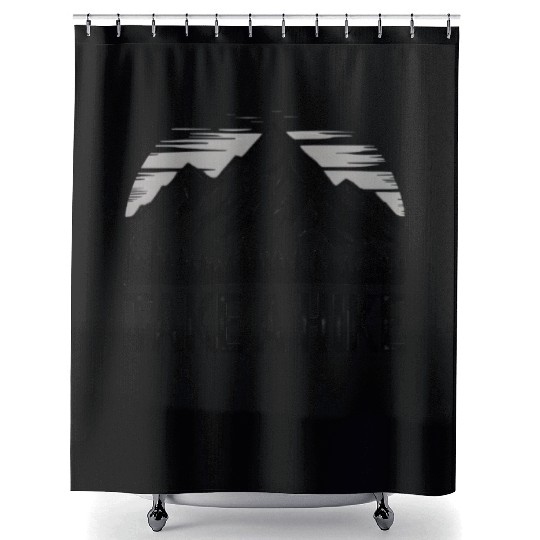 Vintage Take A Hike Nature Is Hiking Mountain Shower Curtains