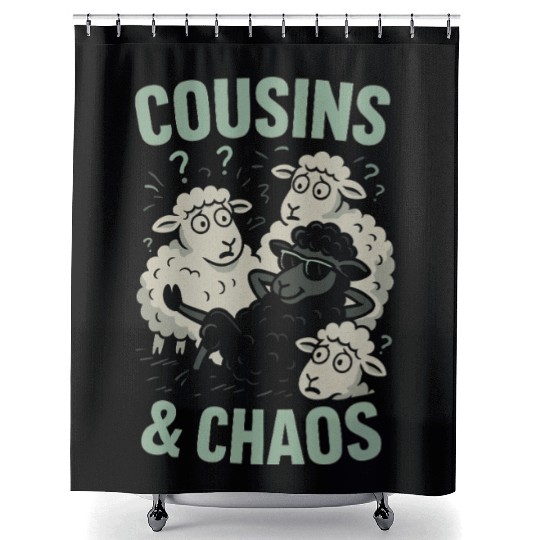 Funny Black Sheep Cousin Quirky Family Outcast Shower Curtains