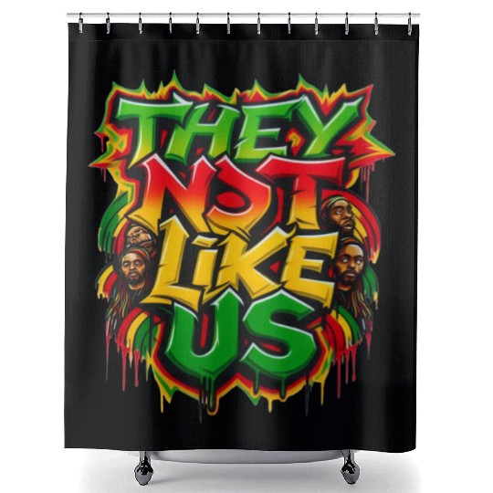 They Not Like Us Black History Month Shower Curtains