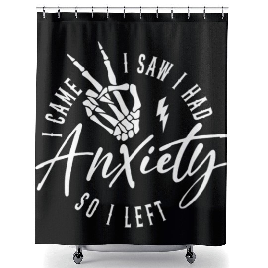 Motivational Quotes Anxiety Shower Curtains