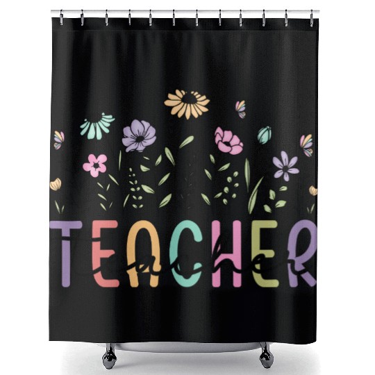 Floral Teacher Appreciation Teacher Shower Curtains