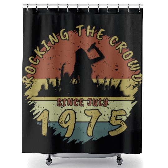 50th Birthday Rocking the crowd SNG 07/1975 Shower Curtains