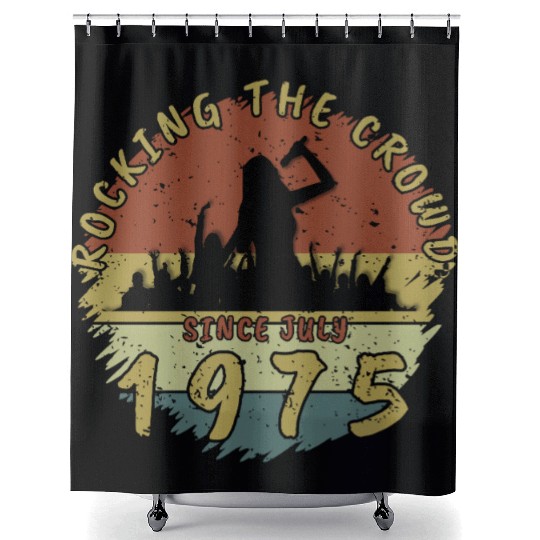 50th Birthday Rocking the crowd SNG 07/1975 Shower Curtains