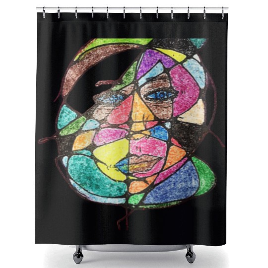Vivid Spectrum Visage Shower Curtains