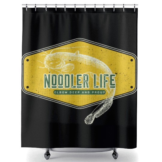 Elbow Deep Proud Noodle Life Shower Curtains