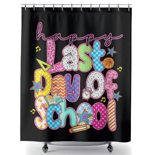 Last Day of School Teacher Summer Shower Curtains