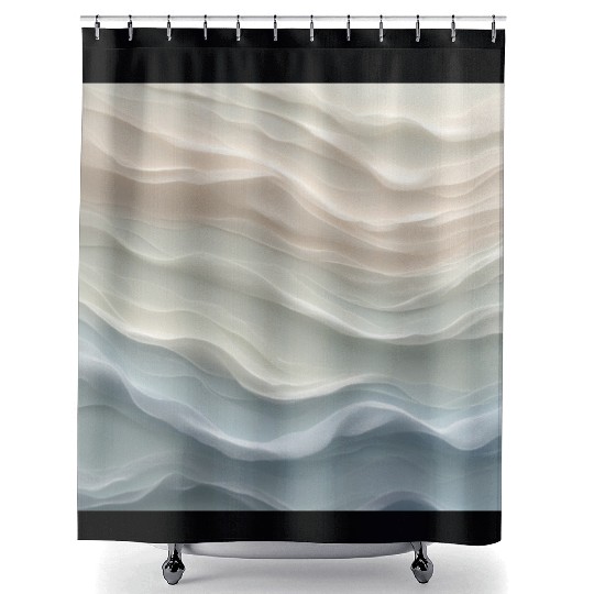 Take a Deep Breath – Calm Abstract Shower Curtains