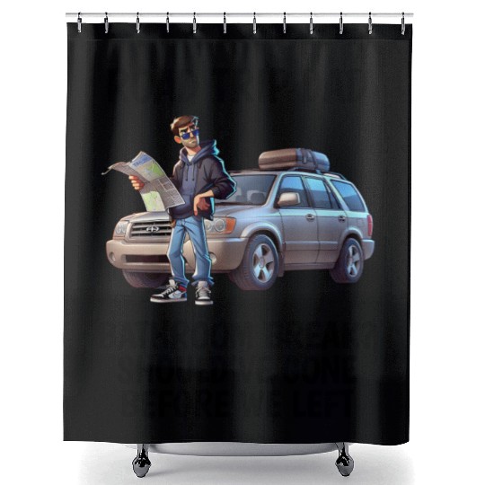 Road Trip Dad Design Shower Curtains
