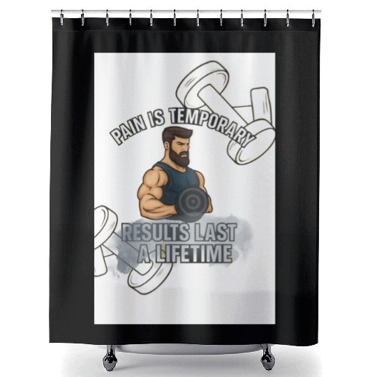 Fitness Gym Shower Curtains Design
