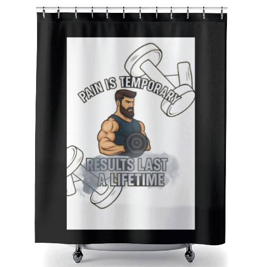 Fitness Gym Shower Curtains Design