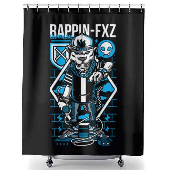 "Beast Flow: Street Rap Alpha" Shower Curtains