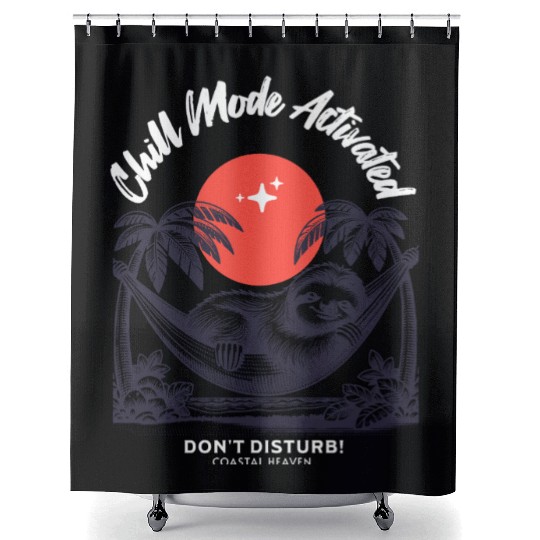 Chill Mode Activated – Sloth Hammock Paradise Shower Curtains