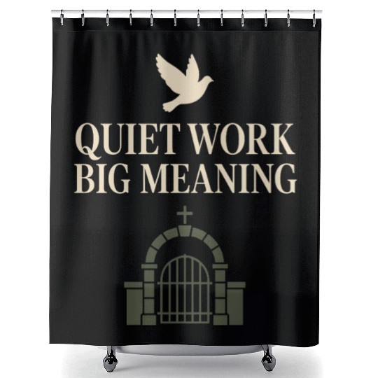 Cemetery Worker Groundskeeper Graveyard Memorial Shower Curtains
