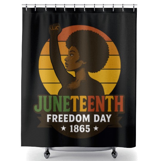 Juneteenth Freedom Day 1865 Black History Pride Shower Curtains