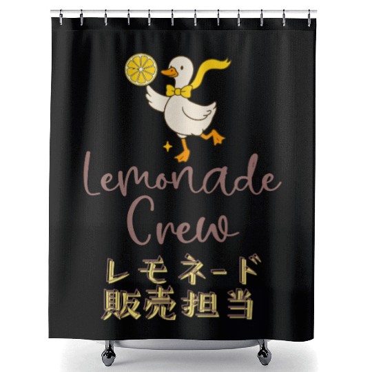 Lemonade Crew Kawaii Goose Shower Curtains