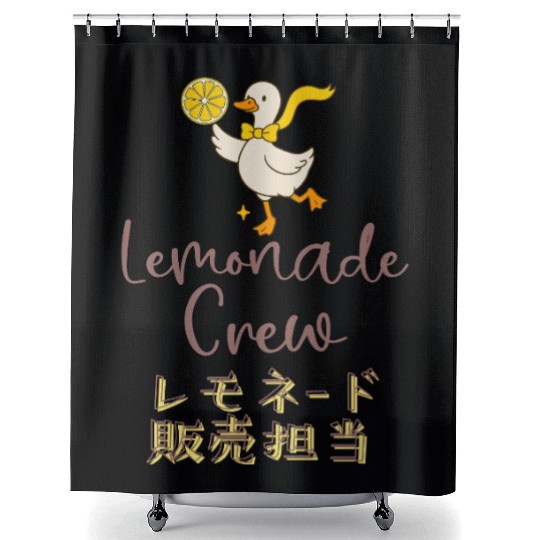 Lemonade Crew Kawaii Goose Shower Curtains