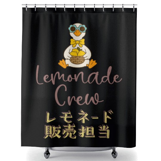 Lemonade Crew Funny Goose Shower Curtains