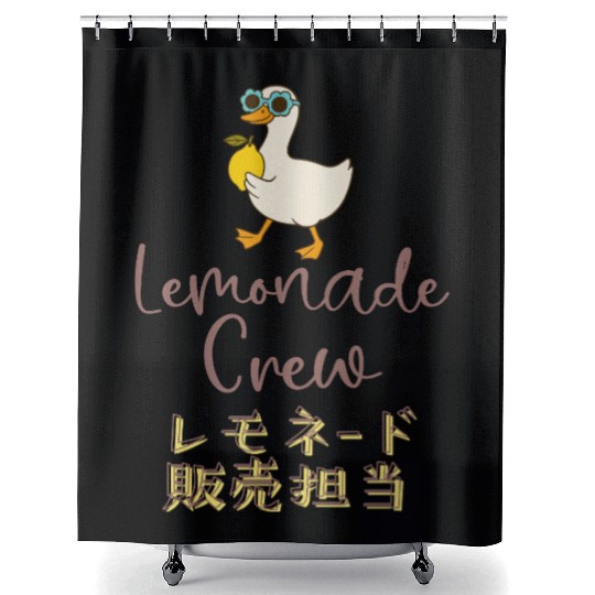 Lemonade Crew Walking Goose Shower Curtains