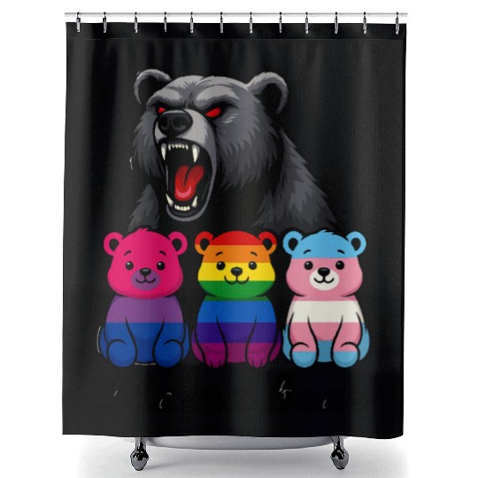 Mama Bear Pride Cubs Shower Curtains