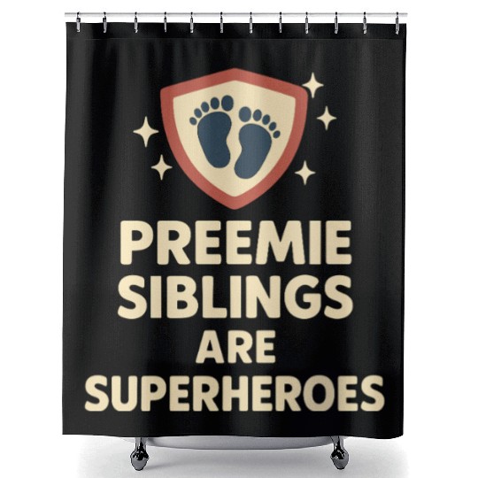 NICU Sibling Preemie Big Brother Big Sister Shower Curtains