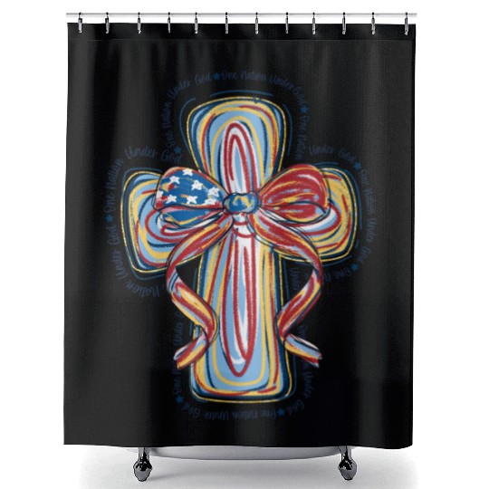 Christian 4th of July Shower Curtains