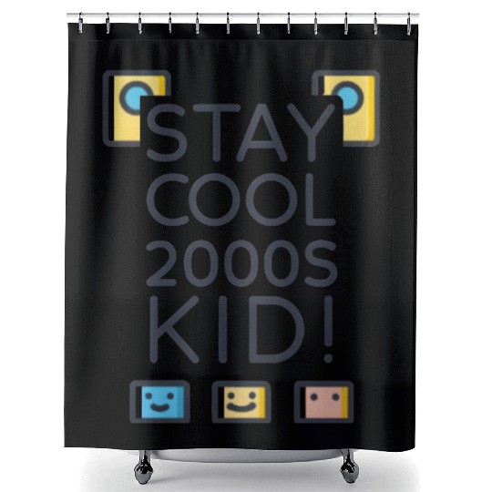 Stay Cool 2000s Kid – Y2K Retro Shower Curtains