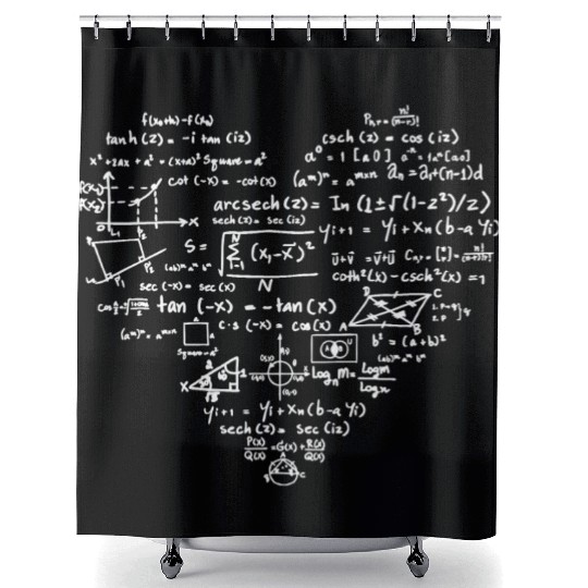 I Love Math Science Math Teacher Student Shower Curtains