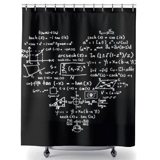 I Love Math Science Math Teacher Student Shower Curtains