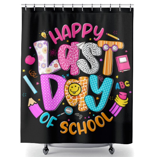 Last Day of School Teacher Shower Curtains