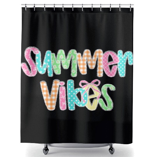 Preppy Summer Vibes Shower Curtains