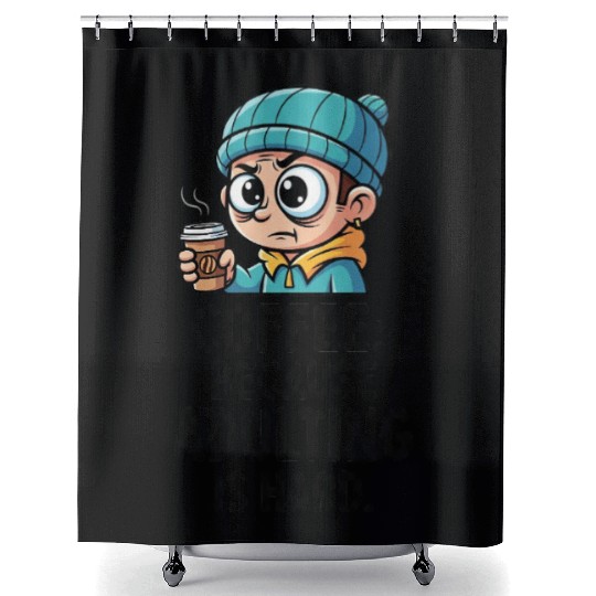 Coffee because adulting is hard Shower Curtains