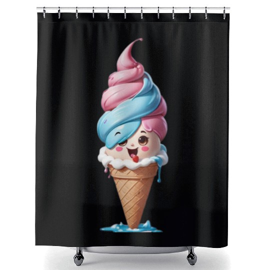 Ice cream Shower Curtains
