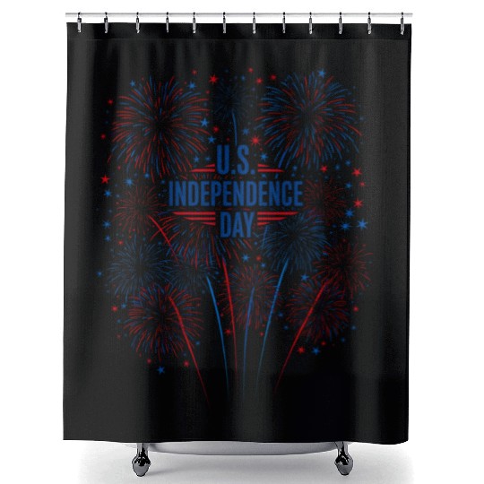 US independance day fireworks Shower Curtains