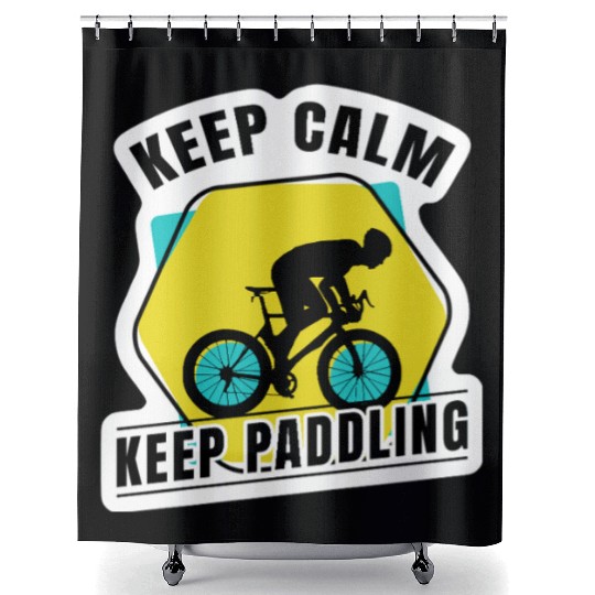 Keep calm keep paddling Shower Curtains