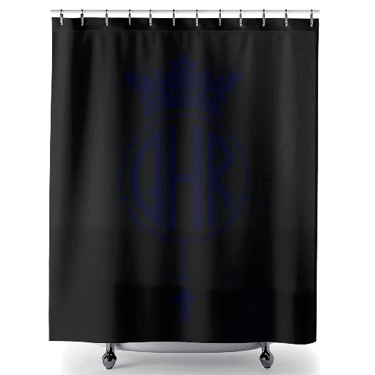 Queen of the Holy Rosary Church Logo Shower Curtains